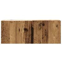 6-delig Tv-meubelset wandmontage bewerkt hout oud houtkleurig - thumbnail