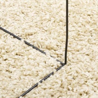 Vloerkleed shaggy hoogpolig modern 80x200 cm goudkleurig