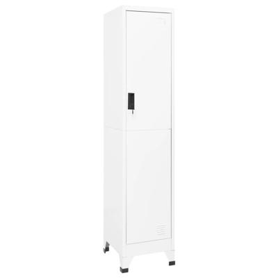 Lockerkast 38x45x180 cm staal wit