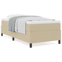 Boxspringbed met Matras in Lichtgroen Grijs, 100 x 200 cm, van corduroy stof. - thumbnail