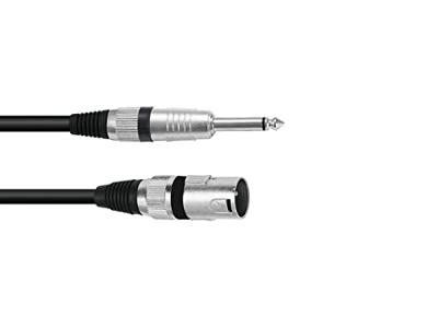 Omnitronic 3022519A XLR Adapterkabel [1x XLR-stekker 3-polig - 1x Jackplug male 6,3 mm (mono)] 0.90 m Zwart