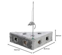 TRIXIE CAT'S CHEESE MET SPEELHENGEL & SPEELBALLEN PLUCHE 36X26X8 CM 2 ST - thumbnail