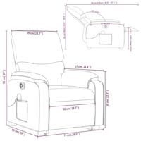 Sta-op-massagestoel elektrisch verstelbaar stof taupe - thumbnail