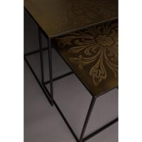 Vierkante Bijzettafel Saffra (set van 2)  | Metaal  | Koper - thumbnail