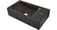 Ben Fontein 1 kraangat 36x18x9 cm Rechts Hardstenen Zwart - thumbnail