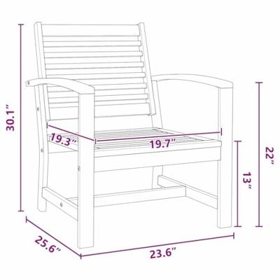 Tuinstoelen 2 pcs Bruin 60 x 65 x 76.5 cm Massief teakhout Tuinstoelen 2 pcs Bruin 60 x 65 x 76.5 cm Massief teakhout