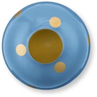Pip Studio Vaas Metaal Stippen Lichtblauw/Goud 32cm - thumbnail