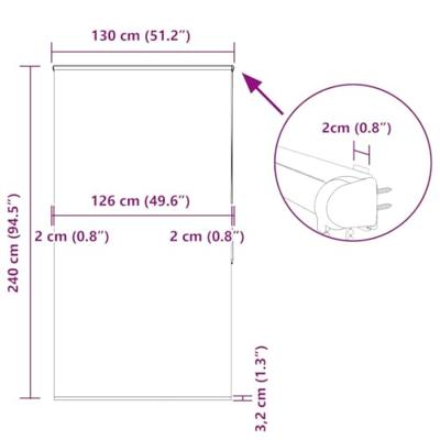 VidaXL Doucherolgordijn met cassette 130x240 cm stofbreedte 126 cm VidaXL Doucherolgordijn met cassette 130x240 cm stofbreedte 126 cm