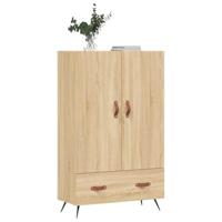 Hoge kast 69,5x31x115 cm bewerkt hout sonoma eikenkleurig - thumbnail