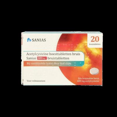 Sanias Acetylcysteine 600mg 20 Bruistabletten