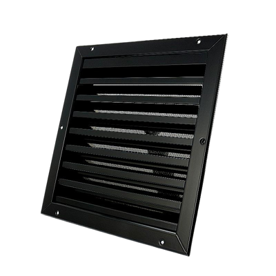 Buitenmuurrooster Aluminium (lxh) 300x300mm - Zwart