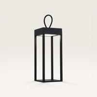 LED Tafellamp Larion nero - Lantaarn met lus om op te hangen, voor binnen en buiten - Met geïntegreerde dimmer en USB-C oplaadfunctie - thumbnail