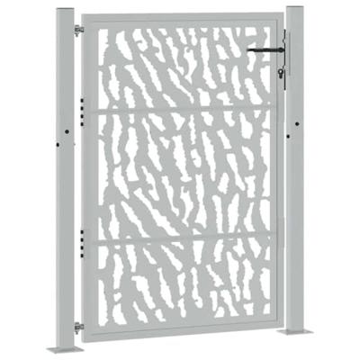 Poort met sporenontwerp 105x130 cm weervast staal Poort met sporenontwerp 105x130 cm weervast staal