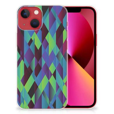 Apple iPhone 13 | TPU Hoesje | Abstract Green Blue