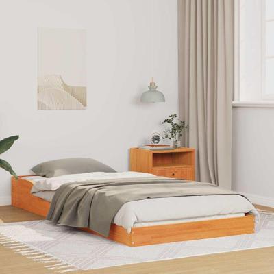Bedframe Wasbruin 100 x 210 cm Massief grenenhout