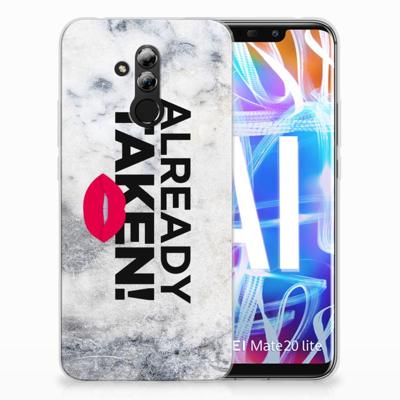 Huawei Mate 20 Lite | Siliconen hoesje | met naam Already Taken White