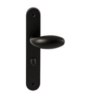 Hardbrass Knopkruk Golf op ovaal langschild WC63/8mm - zwart - thumbnail