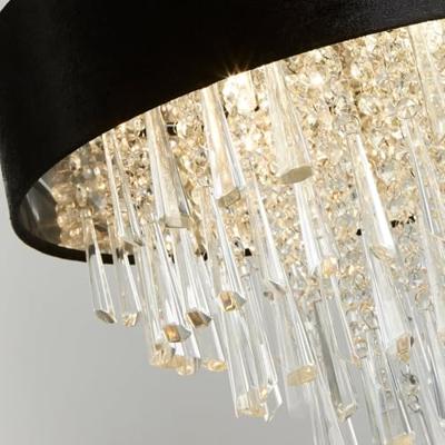 Searchlight KroonluchterGlamour zwart met chroom - 50818-5BK