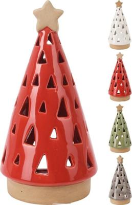 Kerstboom Theelichthouder 9x15cm Kerstboom Theelichthouder 9x15cm