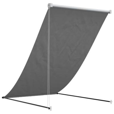 VidaXL Luifel uittrekbaar 150x150 cm stof en staal antracietkleurig - thumbnail