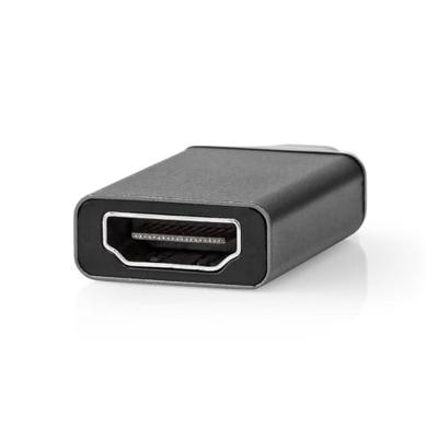 Nedis USB-C™ Adapter | USB 3.2 Gen 1 | USB-C™ Male | HDMI™ Output | 4K@60Hz | Rond | Vernikkeld | Grijs / Zwart | Doos - CCGB64650GY