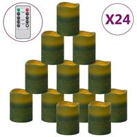 VidaXL Led-kaarsen vlamloos met afstandsbediening 24 st warmwit - thumbnail
