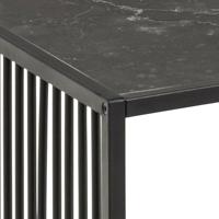 Bendt Salontafel 'Esme' Marmerlook en rookglas, 120 x 60cm, kleur zwart - thumbnail