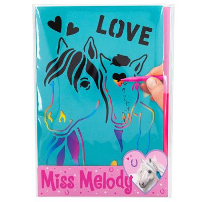 Miss Melody krasplaatjes Paarden 24,5 x 16,7 cm papier/karton
