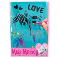 Miss Melody krasplaatjes Paarden 24,5 x 16,7 cm papier/karton - thumbnail
