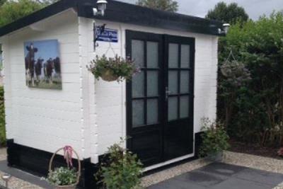 Blokhut Kris 290x200 cm - Honing geïmpregneerd- Lessenaarsdak- Geïmpregneerd vurenhout- Tuindeco