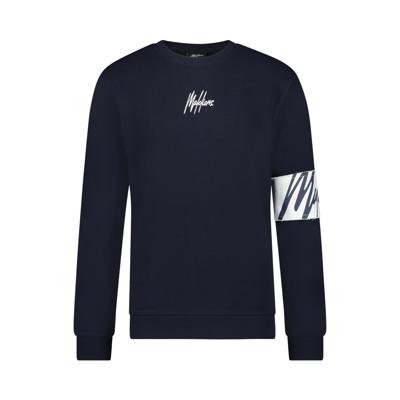 Malelions Captain Crewneck Senior Navy - Maat XS - Kleur: Blauw | Soccerfanshop