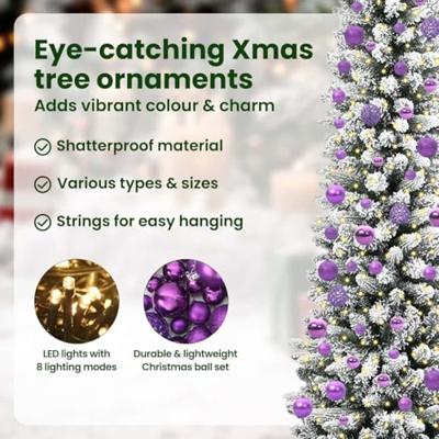 Kunstkerstboom met 300 LED Wit 240 cm PVC en Metaal en Plastic