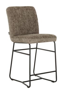 MUST Living Barstoel 'Zola' Chenille, kleur Bruin MUST Living Barstoel 'Zola' Chenille, kleur Bruin