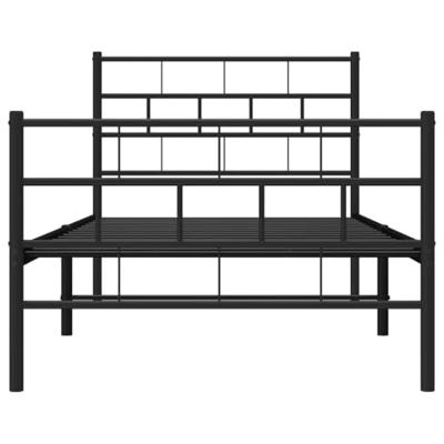 Bedframe met hoofd- en voeteneinde metaal zwart 100x200 cm Bedframe met hoofd- en voeteneinde metaal zwart 100x200 cm