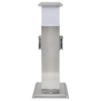 VidaXL Buitenstopcontact op zuil met lamp (roestvrij staal) - thumbnail