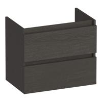 Brauer Joy - Onderkast Ondiep - 60 cm - met 2 Softclose Lades Greeploos en 1 Sifon Uitsparing - Timber Anthracite - thumbnail