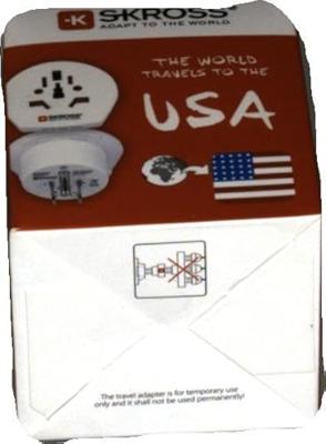 Reisadapter Wereld-naar-USA USB Geaard - thumbnail
