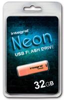 Integral Neon USB 2.0 stick, 32 GB, oranje - thumbnail