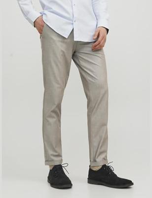 Jack & Jones 12193553 Jpstmarco Jjconnor Noos Chino Beige Solid