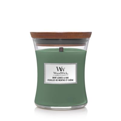 Woodwick Mint Leaves & Oak Medium Candle Woodwick Mint Leaves & Oak Medium Candle