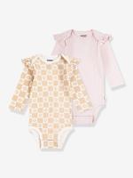 Set van 2 body's met lange mouwen rozen - thumbnail