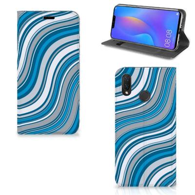 Huawei P Smart Plus | Hoesje met Magneet | Waves Blue Huawei P Smart Plus | Hoesje met Magneet | Waves Blue