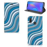 Huawei P Smart Plus | Hoesje met Magneet | Waves Blue - thumbnail