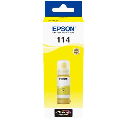 Epson 114 70ml Gele inktcartridge voor de Ecotank Epson 114 70ml Gele inktcartridge voor de Ecotank