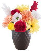 Folia knutselset crêpe papier bloemen, 21-delig - thumbnail