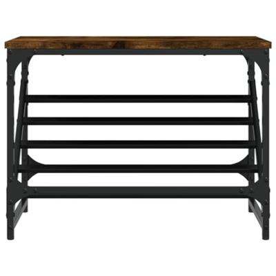 VidaXL Schoenenrek 60x30x45 cm bewerkt hout gerookt eikenkleurig