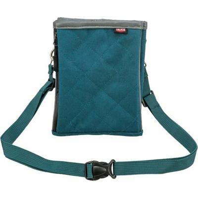 TRIXIE BELONINGSZAKJE SNACKZAKJE TWIN PETROL 15X2,5X18 CM