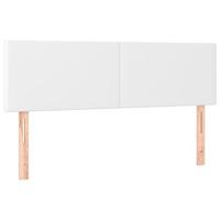 Boxspring met matras kunstleer wit 140x200 cm - thumbnail