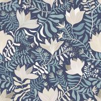 Dutch Wallcoverings Lina - Brita Bleu - Blauw - thumbnail