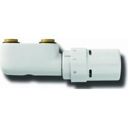 Vasco radiatorkraan middenaansluiting 1188 haaks wit